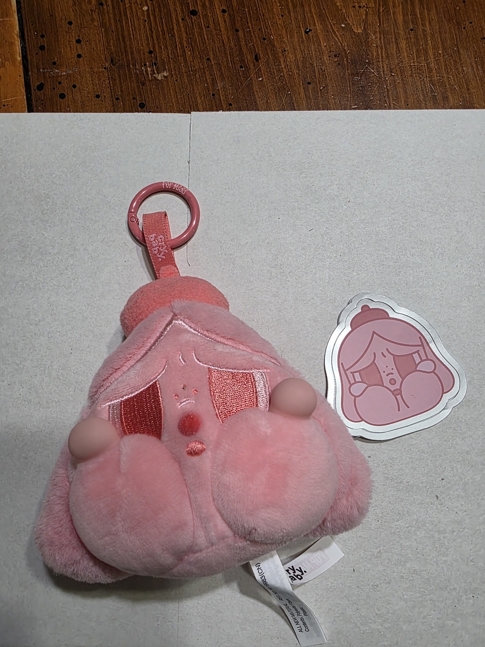 Pink Plush Crybaby Tears Launch Keychain